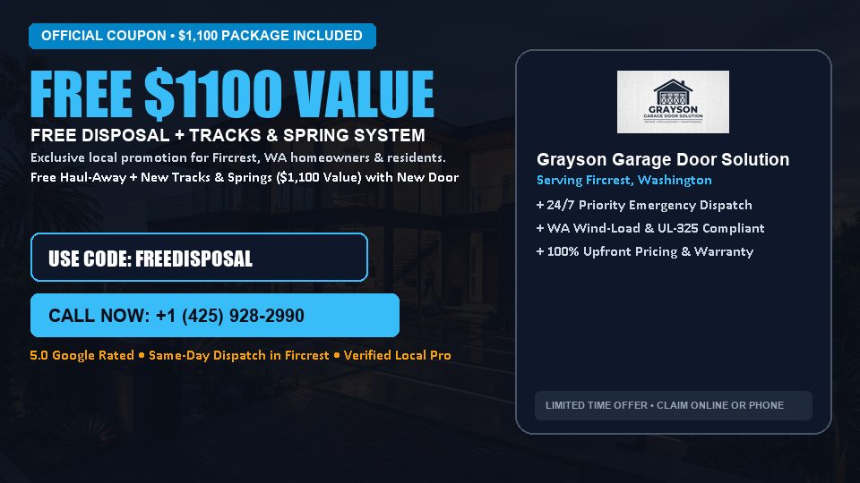 Grayson Garage Door Solution FREE Haul-Away & Heavy-Duty Tracks with New Door
